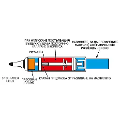 Перманентен маркер Pentel Maxiflo, объл връх 4.5 мм, син
