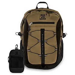 Раница MITAMA REVO Desert Khaki, унисекс, 3 отделения, кафява