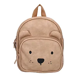 Раница за детска градина KIDZROOM Beary Excited, пясъчно кафява, 2 отделения