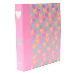 Рингов класьор ANCOR Hearts, A4, 30 мм, 2 рингаD25 мм, ламиниран картон