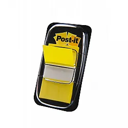 Самозалепващи индекси с диспенсър Post-it, PVC, 25х43 мм, 50 л., жълти