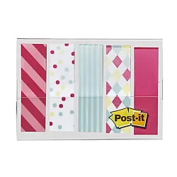 Самозалепващи индекси с печат Post-it Candy, PVC, 11.9х43.2 мм, 5x20 л.