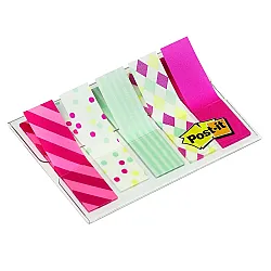 Самозалепващи индекси с печат Post-it Candy, PVC, 11.9х43.2 мм, 5x20 л.