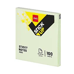 Самозалепващи листчета Deli Stick Up EA01303, 76х76 мм, 100 л., пастелно зелени