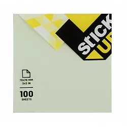 Самозалепващи листчета Deli Stick Up EA01303, 76х76 мм, 100 л., пастелно зелени