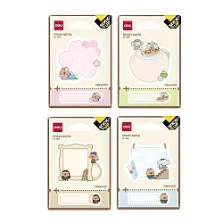 Самозалепващи листчета Deli Stick Up Capypets EA961, 65х65 мм х 30 л., 20х57 мм х 30 л.