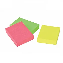 Самозалепващи листчета Post-it, 38х51 мм, 3х100 л., микс, неонови, PEFC хартия