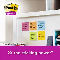 Самозалепващи листчета Post-it Super Sticky Boost, 76х76 мм, 5х90 л., микс, PEFC хартия