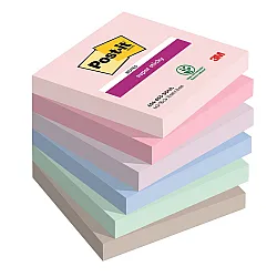 Самозалепващи листчета Post-it Super Sticky Soulful, 76х76 мм, 6х90 л., микс, PEFC хартия