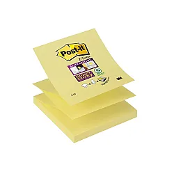 Самозалепващи листчета Post-it Super Sticky Z-notes, 76х76 мм, 90 л., пастелно жълти, PEFC хартия