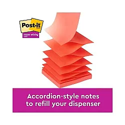Самозалепващи листчета Post-it Super Sticky Z-notes Carnaval, 76х76 мм, 6х90 л., микс, PEFC хартия