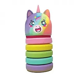 Силиконов несесер MITAMA BOOM! Unicorn, разтягащ се, d7см, 13-20 см, шарен еднорог с дъга
