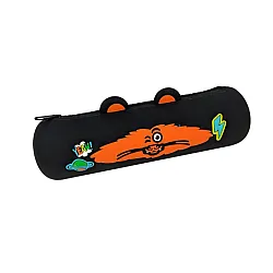 Силиконов несесер MITAMA MITAMINI Black Sushi, с цип, 22х6.5 см, черен