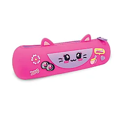 Силиконов несесер MITAMA MITAMINI Pink Sushi, с цип, 22х6.5 см, розов