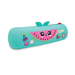 Силиконов несесер MITAMA MITAMINI Sky Fruit, с цип, 22х6.6 см, тюркоаз
