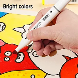 Sketch маркери Deli Color Emotion E70803-24, объл връх 1 мм, скосен връх 7 мм, 24 цвята