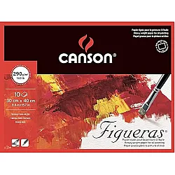 Скицник CANSON FIGUERAS, за акрилни и маслени бои, 300х400 мм, 290 г/кв.м, canvas grain, 10 л.
