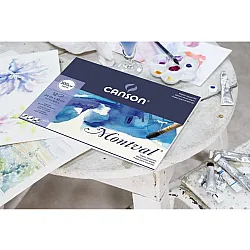 Скицник със спирала CANSON Montval, за акварелни бои, 240х320 мм, 300 г/кв.м, cold pressed, 12 л.