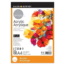 Скицник за акрилни бои DALER-ROWNEY Simply Acrylic, A4, 190 гр/кв.м, 16 л.