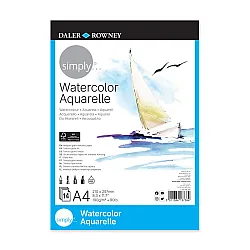 Скицник за акварелни бои DALER-ROWNEY Simply Watercolor, А4, 190 г/кв.м, 12 л.