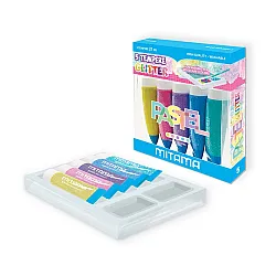 Темперни бои с брокат MITAMA Pastel, в тубички 21 мл, 5 цвята
