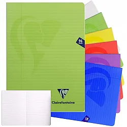 Тетрадка Clairefontaine Mimesys, А4, 210х297 мм, 48 л., линиран офсет 90 г, PP подвързия, цветна