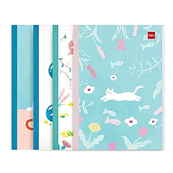Тетрадка Deli Sugar Life ENA558W, A5, 56 л., линиран офсет 70 г, корица ленен картон
