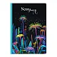 Тетрадка LASTVA Neon Flowers, A4, 96 л., линиран офсет 70 г, твърда корица, мат ламинат, UV лак