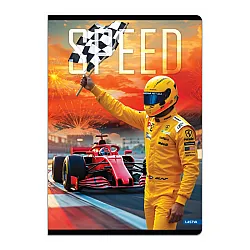 Тетрадка LASTVA Speed, A4, 52 л., линиран офсет 80 г, корица 300 г, мат ламинат, UV лак
