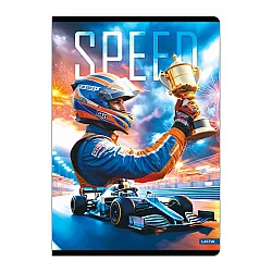 Тетрадка LASTVA Speed, A4, 52 л., линиран офсет 80 г, корица 300 г, мат ламинат, UV лак