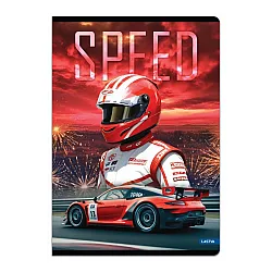 Тетрадка LASTVA Speed, A5, 52 л., линиран офсет 80 г, корица 300 г, мат ламинат, UV лак