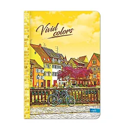 Тетрадка LASTVA Vivid colors, A5, 96 л., линиран офсет 70 г офсет, твърда корица мат ламинат, UV лак