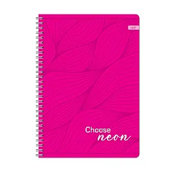 Тетрадка със спирала LASTVA NEON, A5, 60 л., м.квадр. офсет 70 г, PP корица
