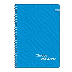 Тетрадка със спирала LASTVA NEON, A5, 60 л., м.квадр. офсет 70 г, PP корица