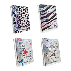 Тетрадка със спирала MITAMA Dream & Shine, B5, 90 л., м.квадр. офест 80 г, корица картон с UV лак