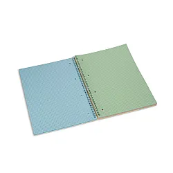 Тетрадка със спирала PIGNA Wire-O Multicolor, А4, 100 л, цветен линиран офсет 80 г, с перфорация и м