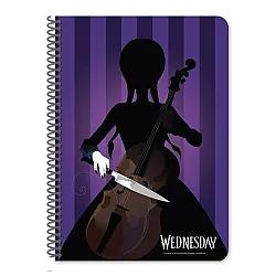 Тетрадка със спирала WEDNESDAY, А4, 60 л., линиран офсет 70 г, 2 теми, корица картон