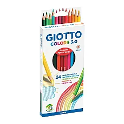 Цветни моливи GIOTTO COLORS 3.0, шестоъгълно тяло, 24 цвята
