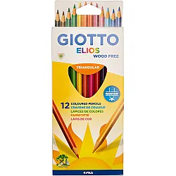 Цветни моливи GIOTTO ELIOS, триъгълно тяло, 12 цвята