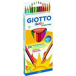 Цветни моливи GIOTTO ELIOS, триъгълно тяло, 24 цвята