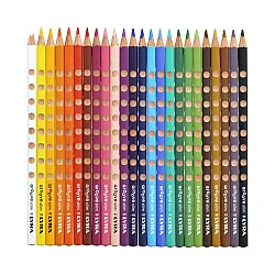 Цветни моливи LYRA Groove slim, триъгълно тяло, 24 цвята + острилка
