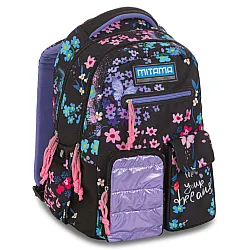 Ученическа раница MITAMA M-Power TrendyFlowers, за момиче, 4 отделения