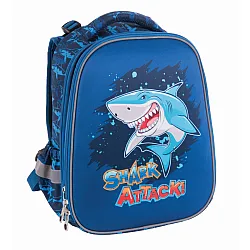 Ученическа раница PULSE Anatomic Cube Shark Attack, 2 отделения