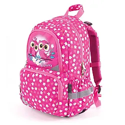 Ученическа раница PULSE Anatomic Pink Owl, 3 отделения