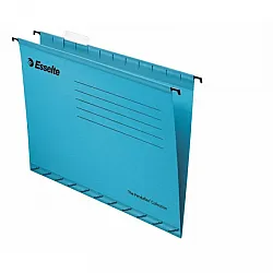 Висяща папка за картотека Esselte Pendaflex, без машинка, с метални шини, картон 210 г, синя