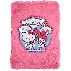 Плюшена розова тетрадка A5 Hello Kitty and Friends