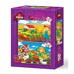 Пъзел 2 в 1 Art Puzzle  35 + 60 части Момичето на фермата