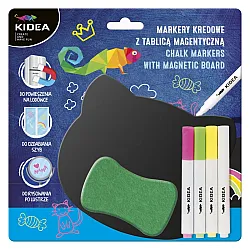 KIDEA комплект магнитна дъска с тебеширени маркери