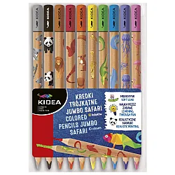 KIDEA Safari Джъмбо цветни моливи 10 цв.