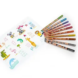 KIDEA Safari Джъмбо цветни моливи 10 цв.